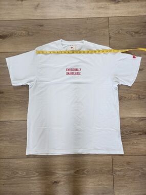 Emotionally Unavailable Heart Sleeve T-shirt Men's Size XL